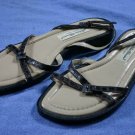 EDDIE BAUER BROWN CROCO LEATHER SANDALS 5.5 M MINT