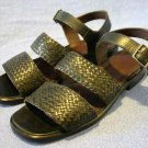 EDDIE BAUER BLACK WOVEN LEATHER SANDALS 6 M