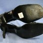 ALFANI BLACK SATIN & RHINESTONE EVENING SANDALS 8.5 M