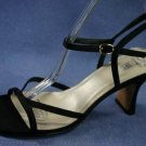 B P NORDSTROM WOMENS BLACK SATIN EVENING SANDALS 7.5 M