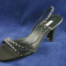 ALFANI BLACK SATIN RHINESTONE STRAPPY SANDALS 10 M MINT