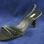ALFANI BLACK SATIN RHINESTONE STRAPPY SANDALS 10 M MINT
