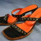 Banana Republic Black Heel Slide Sandals Pumps 8.5 M