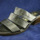 THE WALKING CO WOMENS BLACK LEATHER SANDALS 40/9 M