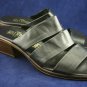 THE WALKING CO WOMENS BLACK LEATHER SANDALS 40/9 M