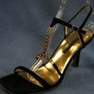 NINE WEST BLACK SUEDE STRAPPY HIGH HEEL SANDALS 8 M