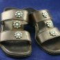SESTO MEUCCI WOMENS BROWN LEATHER SLIDE SANDALS 4 M EUC