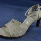 FRANCO SARTO WOMEN BONE LEATHER ANKLE STRAP SANDALS 8.5
