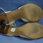 FRANCO SARTO WOMEN BONE LEATHER ANKLE STRAP SANDALS 8.5