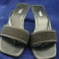 THE SAK WOMENS BLACK LEATHER MIS HEEL THONG SANDALS 8.5