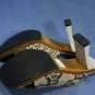 KENNETH COLE PYTHON SNAKE SKIN SLIDE SANDALS HEEL 6 B