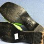 PHYLLIS POLAND GREEN SUEDE SLIDES FLATS SANDALS 7 B