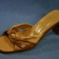 JOAN & DAVID 2-TONE BROWN LEATHER SLIDE SANDALS 6 M