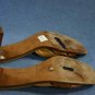 JOAN & DAVID 2-TONE BROWN LEATHER SLIDE SANDALS 6 M