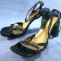 NINE WEST BLACK LEATHER PLATFORM SANDALS 8.5 M MINT