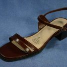 NATURALIZER BROWN LEATHER ANKLE STRAP SANDALS 9 M NEW