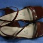 NATURALIZER BROWN LEATHER ANKLE STRAP SANDALS 9 M NEW