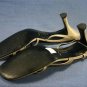 NINA CHAMPAGNE SATIN STRAPPY EVENING SANDALS SHOES 9.5