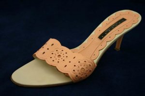 LANDRY by SHELLI SEGAL SALMON PINK SLIDE SANDALS 9 M