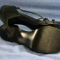NINE WEST STUDIO BLK SATIN STRAPPY PLATFORM SANDALS 8.5