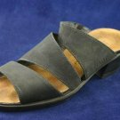 NAOT WOMENS BLACK LEATHER SLIDE SANDALS 36/5 M