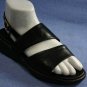 STONEFLY BLACK LEATHER SLING WALKING SANDALS 37/6-6.5 M