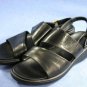 STONEFLY BLACK LEATHER SLING WALKING SANDALS 37/6-6.5 M