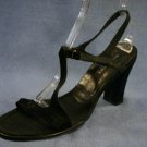 KENNETH COLE NEW YORK BLACK SATIN EVENING SANDALS 10 M
