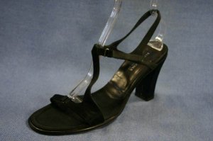 KENNETH COLE NEW YORK BLACK SATIN EVENING SANDALS 10 M