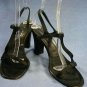 KENNETH COLE NEW YORK BLACK SATIN EVENING SANDALS 10 M