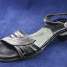 YOFI WOMENS BLK LEATHER COMFORT WALKING SANDALS 38/7.5