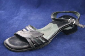 YOFI WOMENS BLK LEATHER COMFORT WALKING SANDALS 38/7.5