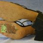 NINE WEST BLACK SILK EVENING SANDALS SHOES 8 M MINT