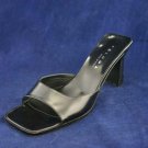 PALOMA WOMENS BLACK LEATHER SLIDES SANDALS PUMPS 8 M