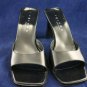 PALOMA WOMENS BLACK LEATHER SLIDES SANDALS PUMPS 8 M