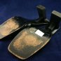 PALOMA WOMENS BLACK LEATHER SLIDES SANDALS PUMPS 8 M
