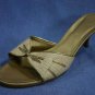 BELLOFATTO JUTE & GOLD LEATHER SLIDES SANDALS 10 B EXCL
