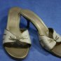BELLOFATTO JUTE & GOLD LEATHER SLIDES SANDALS 10 B EXCL