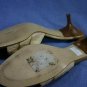 BELLOFATTO JUTE & GOLD LEATHER SLIDES SANDALS 10 B EXCL