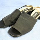 VAN ELI WOMENS BLACK OPEN TOE SLINGBACK SANDALS 9 N NEW