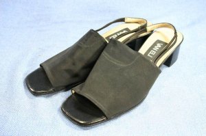 VAN ELI WOMENS BLACK OPEN TOE SLINGBACK SANDALS 9 N NEW