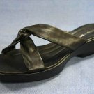 NINE WEST BLACK WEDGE PLATFORM SLIDE SANDALS 9 M