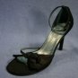 NORDSTROM WOMEN BLACK SATIN STRAPPY SANDALS PUMPS 8 N