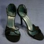 NORDSTROM WOMEN BLACK SATIN STRAPPY SANDALS PUMPS 8 N