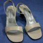 SAKS FIFTH AVENUE BEIGE LEATHER SLINGBACK SANDALS 8 M