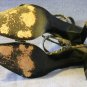 BEBE WOMENS HIGH HEEL GRAY SNAKSKIN SANDALS 7 M