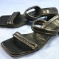 COCA DESIGNER WOMENS BLACK LEATHER SANDALS 39/8 M EUC