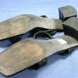 COCA DESIGNER WOMENS BLACK LEATHER SANDALS 39/8 M EUC
