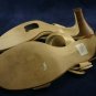 ANN KLEIN TAN LEATHER HIGH HEEL SLIDE SANDALS 8.5 M EUC