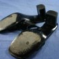 ANN TAYLOR BLACK 2 STRAP SLIDE SANDALS HEELS 9 M